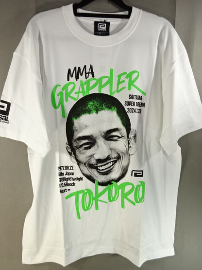 Hideo Tokoro×reversal  "TOKORO MMA GRAPPLER" T-shirt (2) (white)