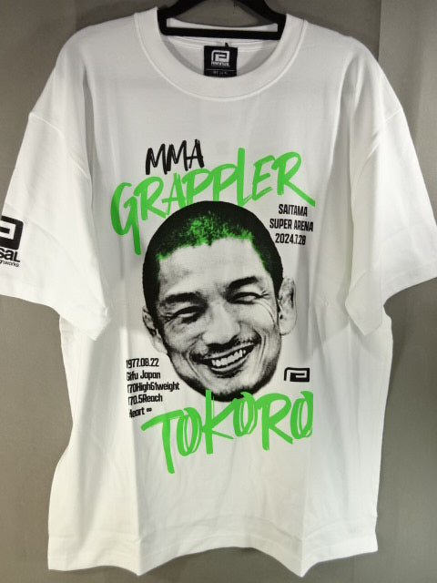 Hideo Tokoro×reversal  "TOKORO MMA GRAPPLER" T-shirt (2) (white)