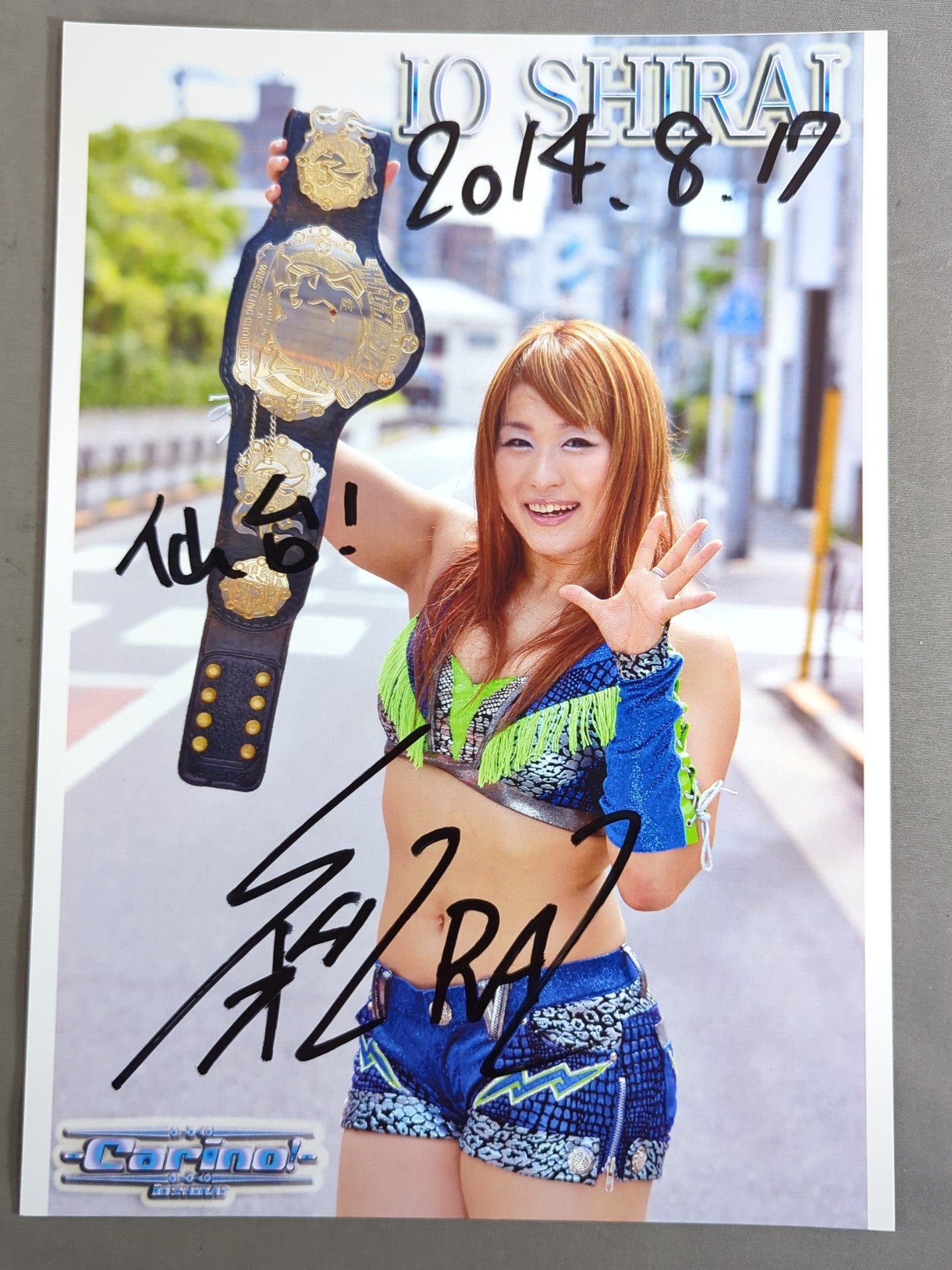 ★ High Speed Champion ★ Io Shirai (Iyo Sky)  hand signed autograph Pro-Photo 