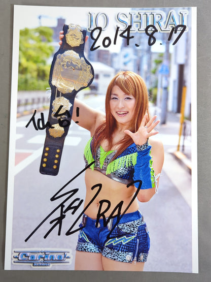 ★ High Speed Champion ★ Io Shirai (Iyo Sky)  hand signed autograph Pro-Photo 