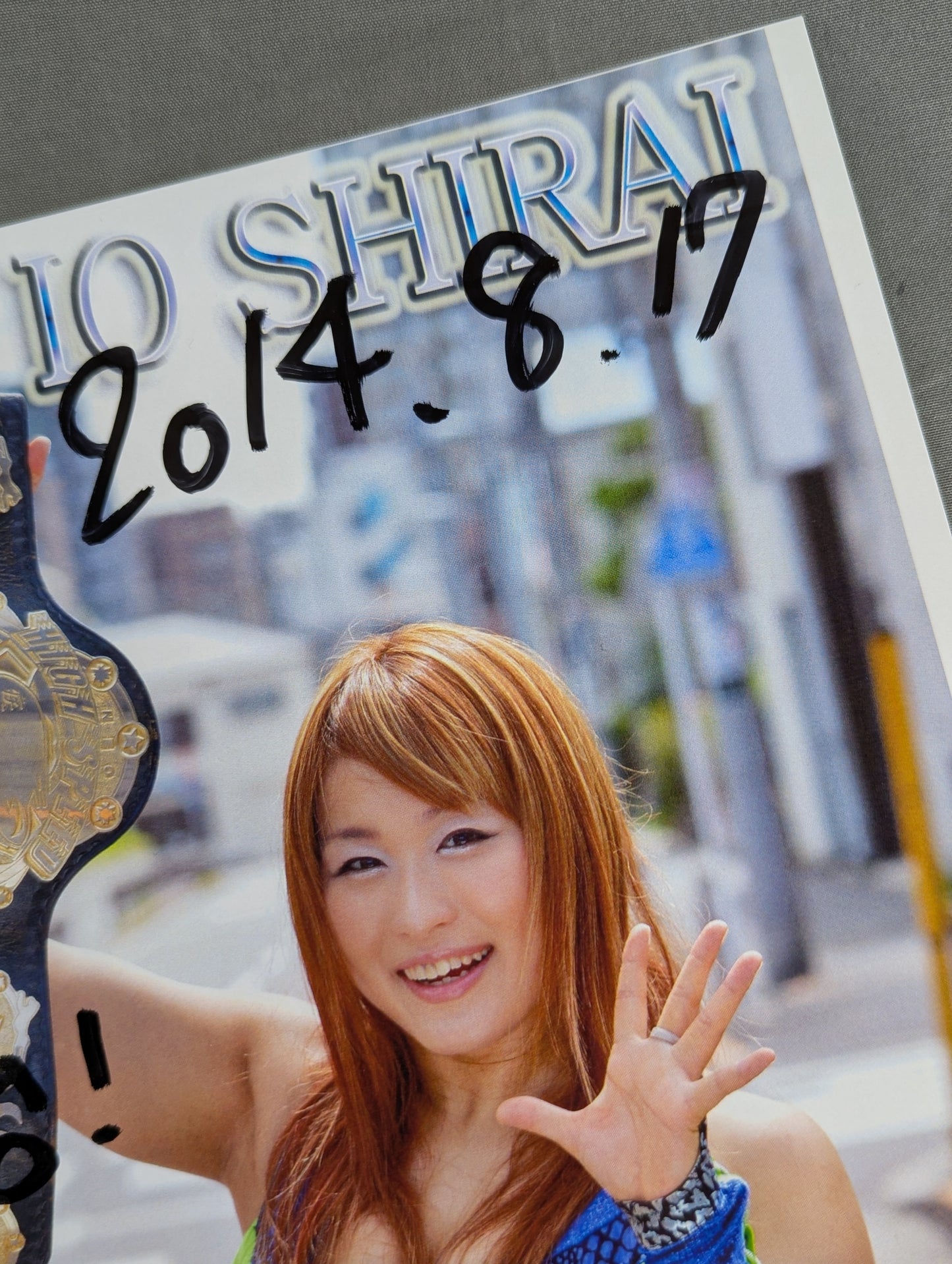 ★ High Speed Champion ★ Io Shirai (Iyo Sky)  hand signed autograph Pro-Photo 