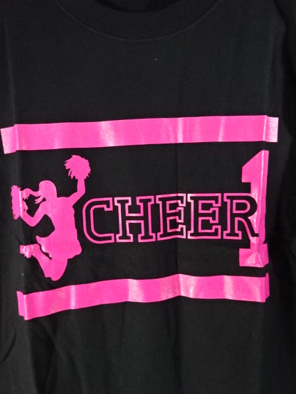 WRESTLE-1 Cheer-I "CHEER 1" T-Shirt (2) (Black)