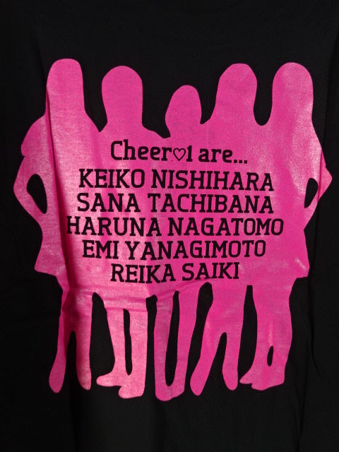 WRESTLE-1 Cheer-I "CHEER 1" T-Shirt (2) (Black)
