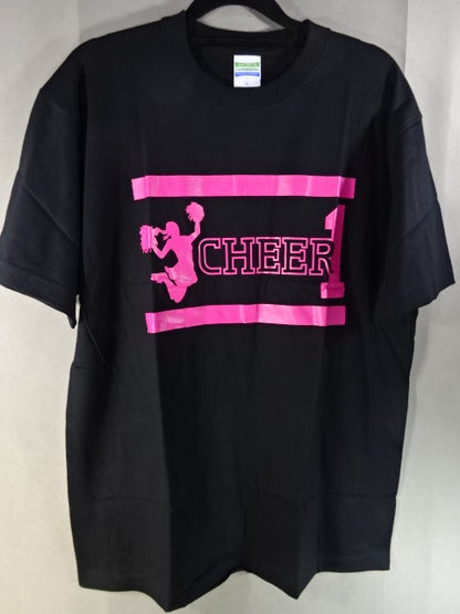 WRESTLE-1 Cheer-I "CHEER 1" T-Shirt (2) (Black)