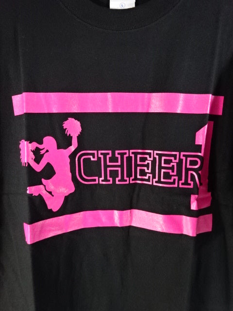 WRESTLE-1 Cheer-I "CHEER 1" T-Shirt (2) (Black)