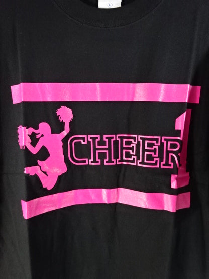 WRESTLE-1 Cheer-I "CHEER 1" T-Shirt (2) (Black)
