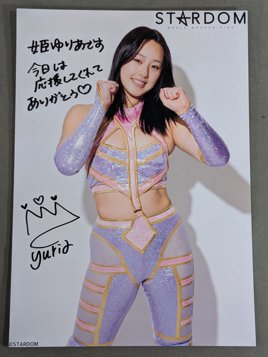 Yuria Hime, hand signed autograph, stardom Pro-Photo (A-6)