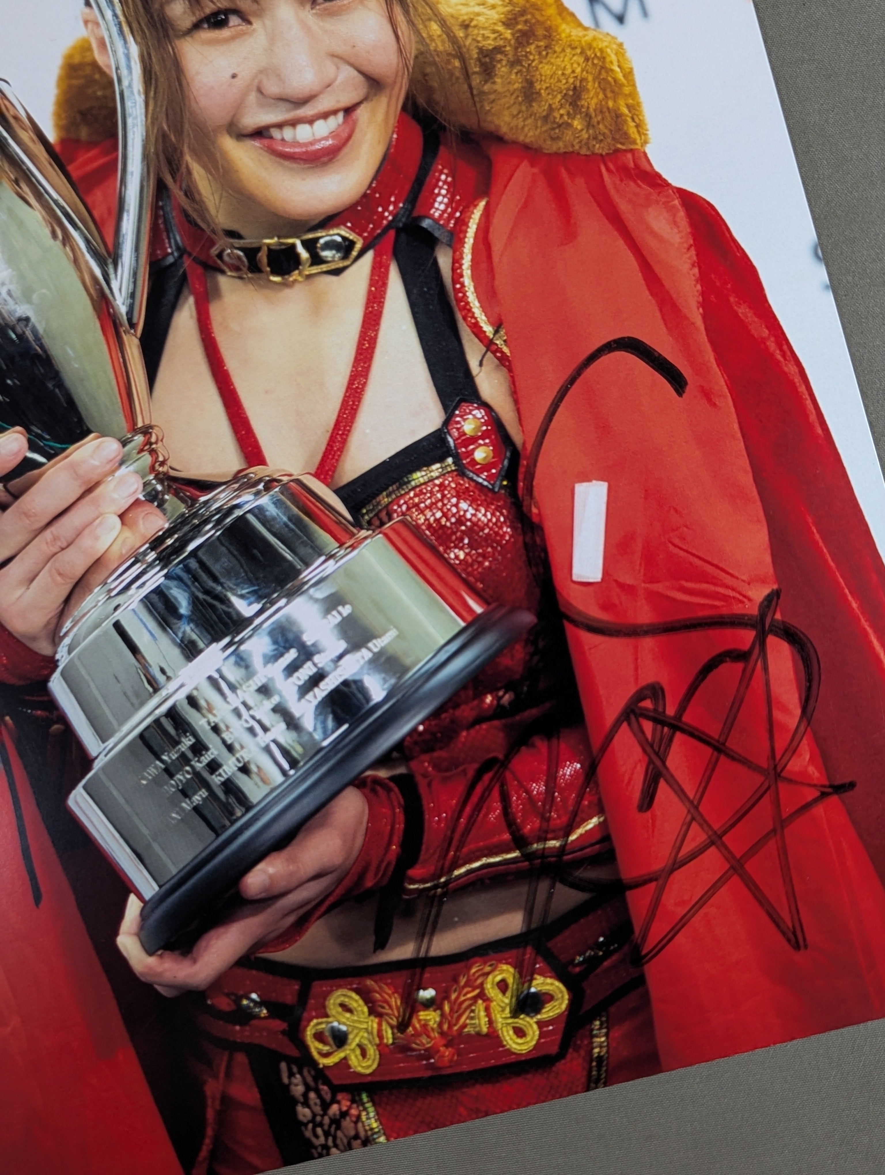 ☆〜11月9日☆ STARDOM スターダム朱里　直筆サイン・手形・写真入り色紙 朱里 直筆サイン入り スターダムポートレート(H-9) – 闘道館