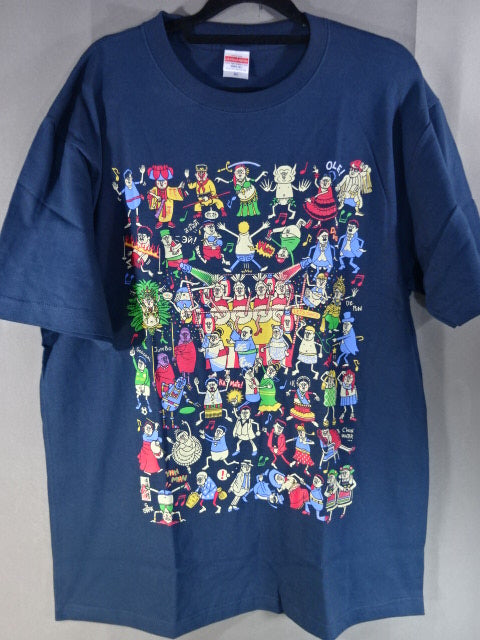 Toru Owashi  "Take Tooru to the Dance of the World" T-shirt (1) (Navy)
