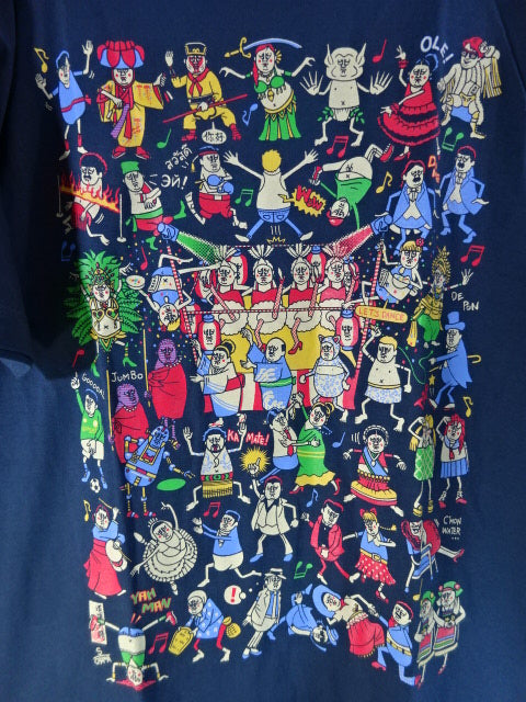 Toru Owashi  "Take Tooru to the Dance of the World" T-shirt (1) (Navy)