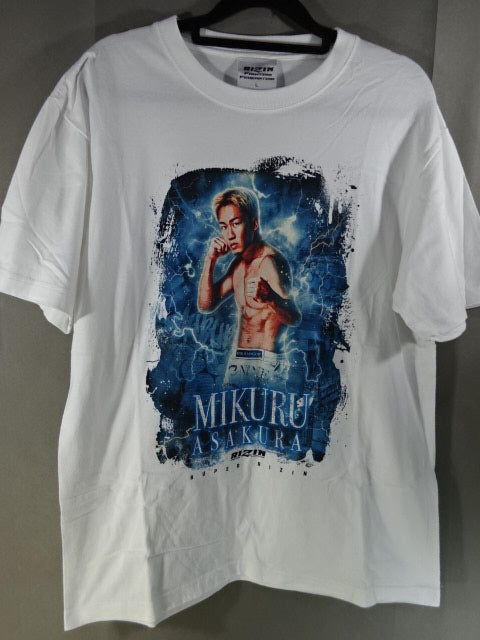 Super RIZIN Mikuru Asakura  Picture T-Shirt (1) (White)