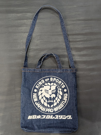 新日本プロレス「ライオンマーク」デニムバッグ