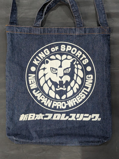 新日本プロレス「ライオンマーク」デニムバッグ