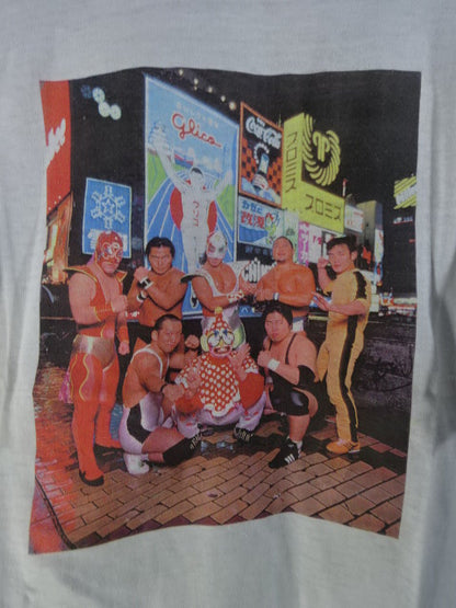 Osaka Pro Wrestling Picture T-Shirt (1) (White)
