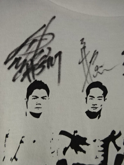★ GLEAT  Campaign Prizes ★ #STRONGHEARTS 4 fighters hand signed autograph illustration T-shirt