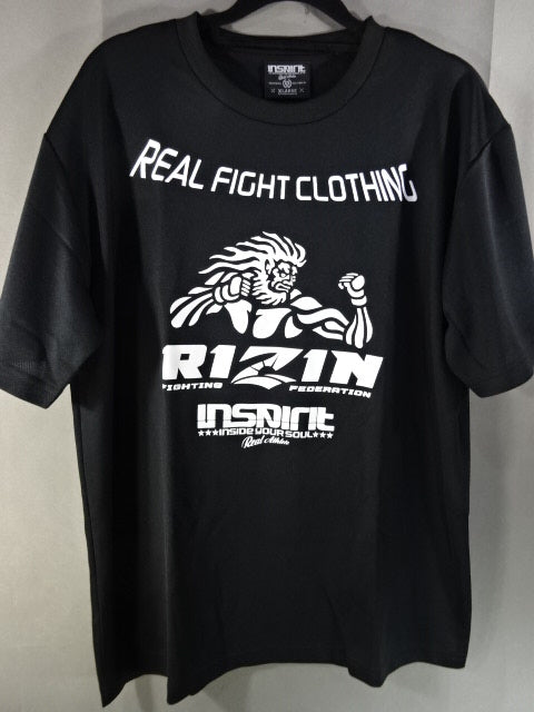 RIZIN×INSPIRIT Dry T-Shirt (1) (Black)