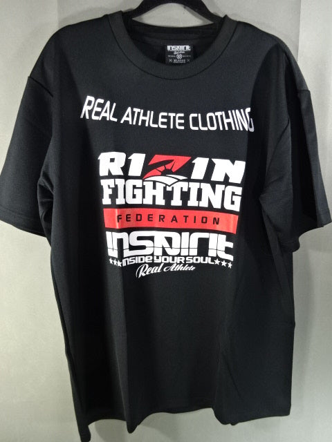 RIZIN × INSPIRIT Dry T-Shirt (2) (Black)