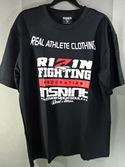 RIZIN × INSPIRIT Dry T-Shirt (2) (Black)