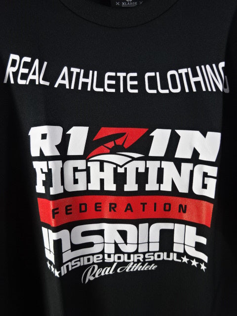RIZIN × INSPIRIT Dry T-Shirt (2) (Black)