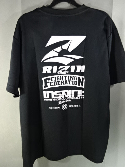 RIZIN × INSPIRIT Dry T-Shirt (2) (Black)