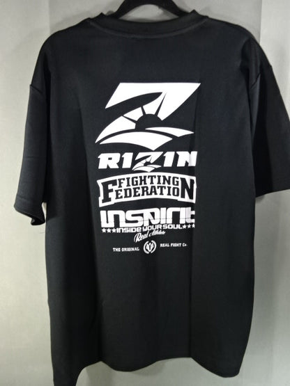 RIZIN × INSPIRIT Dry T-Shirt (2) (Black)