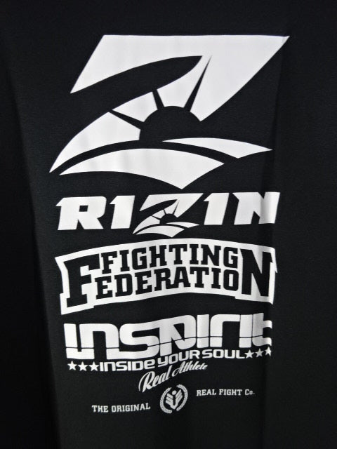 RIZIN × INSPIRIT Dry T-Shirt (2) (Black)