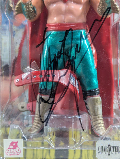 【hand signed autograph】  Ultimo Dragon (green & red, with NWA belt)