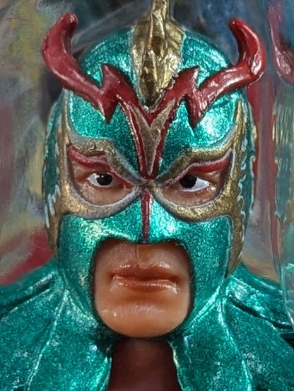 【hand signed autograph】  Ultimo Dragon (green & red, with NWA belt)
