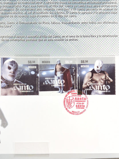 El Hijo del Santo  Official Commemorative Stamp Sheet