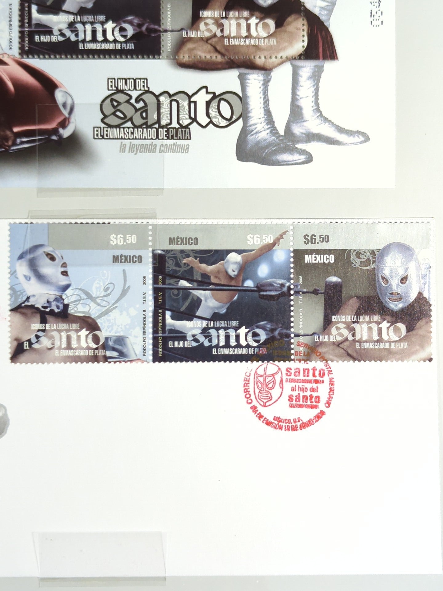 El Hijo del Santo  Official Commemorative Stamp Sheet