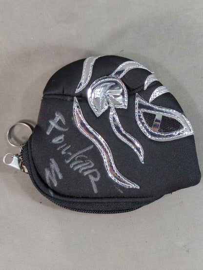 【hand signed autograph】 El Pantera Mask Coin Case Keychain