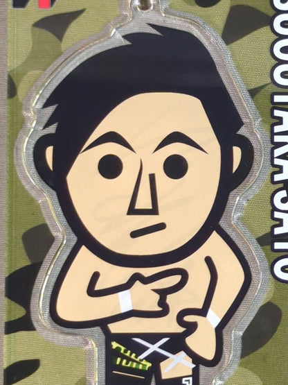 【hand signed autograph】 Tsugutaka Sato WRESTLE-1 Acrylic Stand Keychain
