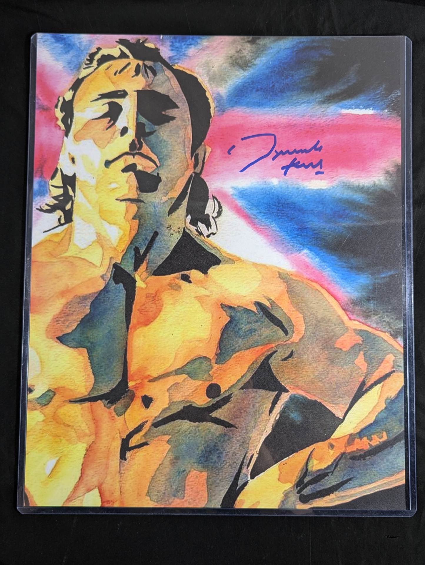 ダイナマイト・キッド 直筆サイン入り 大判ポートレート