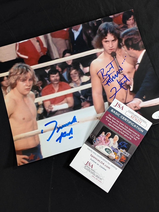 Dynamite Kid & Bret Hart "The Hitman" Hart 2 hand signed autographs  Pro-Photo (5)