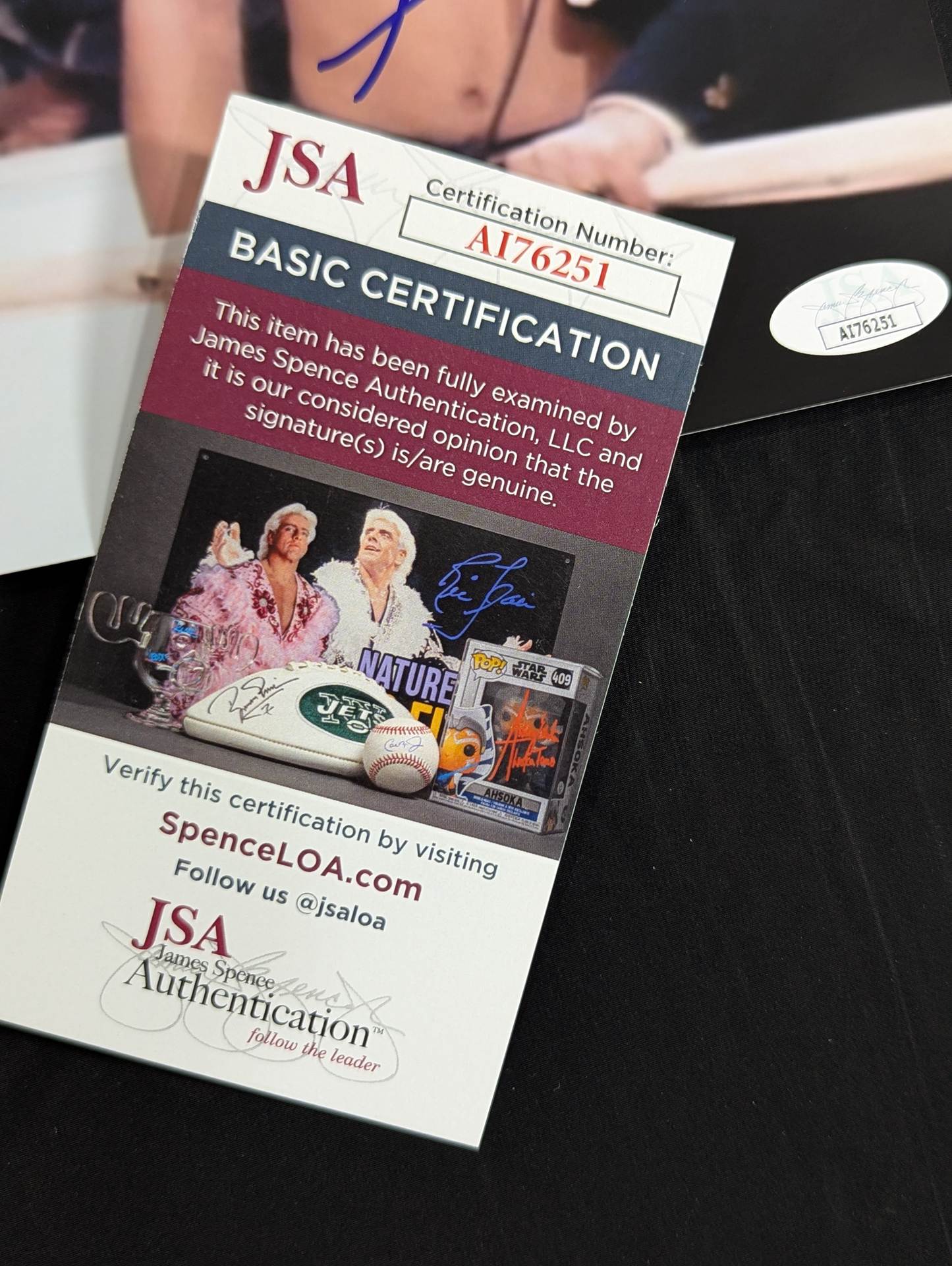 ダイナマイト・キッド＆“ヒットマン”ブレット・ハート 直筆Wサイン入り ポートレート⑤