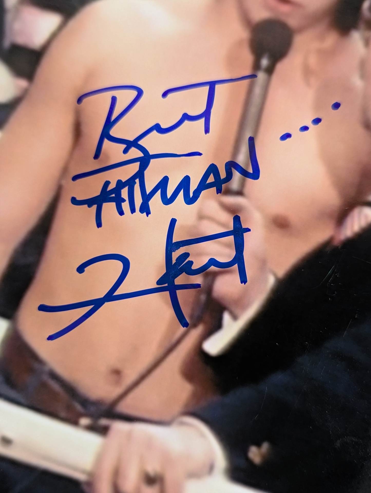 ダイナマイト・キッド＆“ヒットマン”ブレット・ハート 直筆Wサイン入り ポートレート⑤