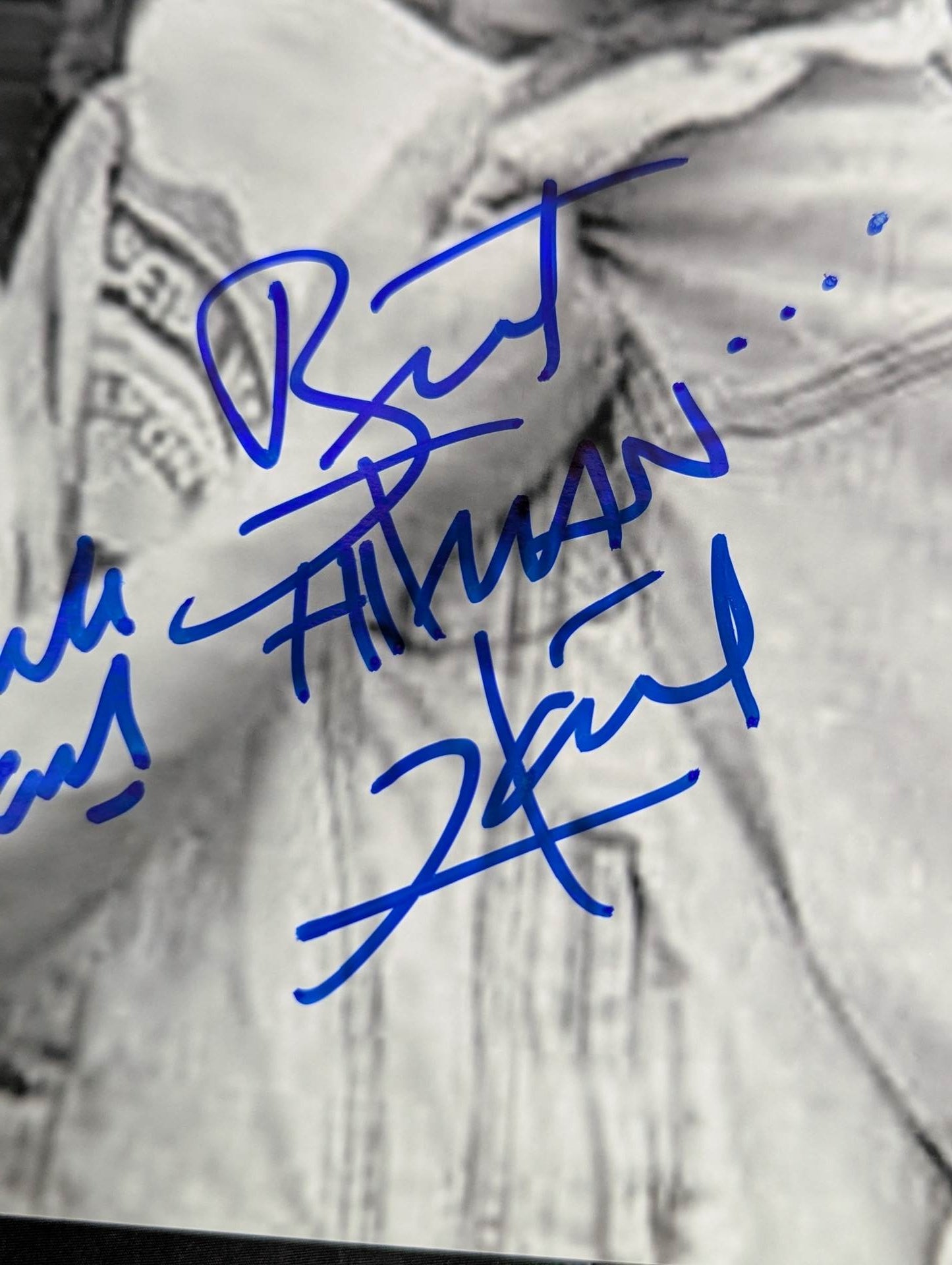 ダイナマイト・キッド＆“ヒットマン”ブレット・ハート 直筆Wサイン入り ポートレート③