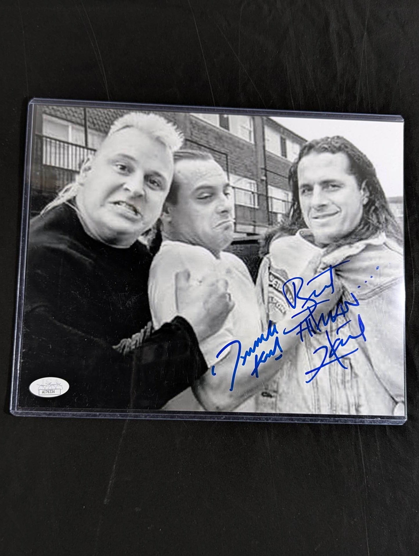 ダイナマイト・キッド＆“ヒットマン”ブレット・ハート 直筆Wサイン入り ポートレート③