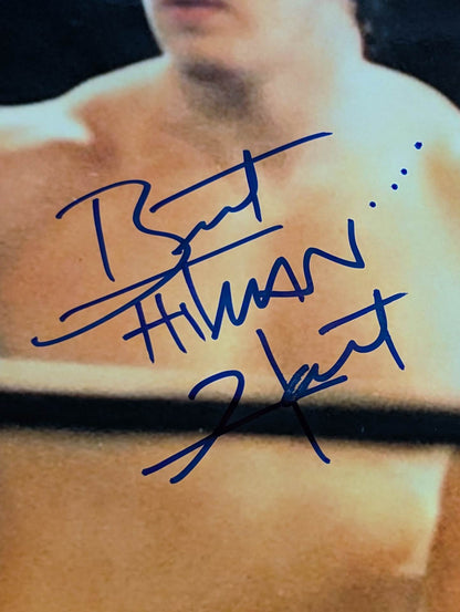 ダイナマイト・キッド＆“ヒットマン”ブレット・ハート 直筆Wサイン入り ポートレート②