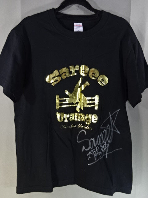 【直筆サイン入り】Sareee「裏投げ」Tシャツ①(ブラック)