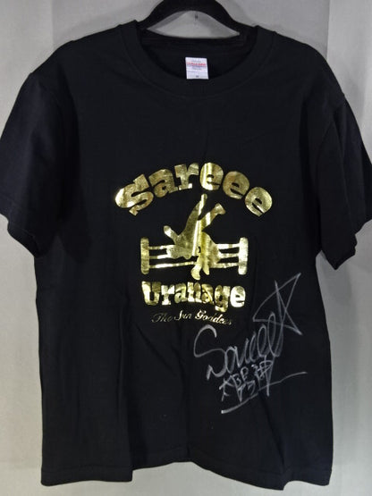 【直筆サイン入り】Sareee「裏投げ」Tシャツ①(ブラック)