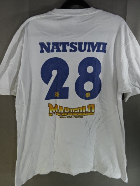 【直筆サイン入り】翔月なつみ #28マリーゴールド背番号Tシャツ①ホワイト)