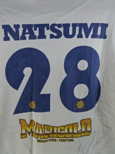 【直筆サイン入り】翔月なつみ #28マリーゴールド背番号Tシャツ①ホワイト)