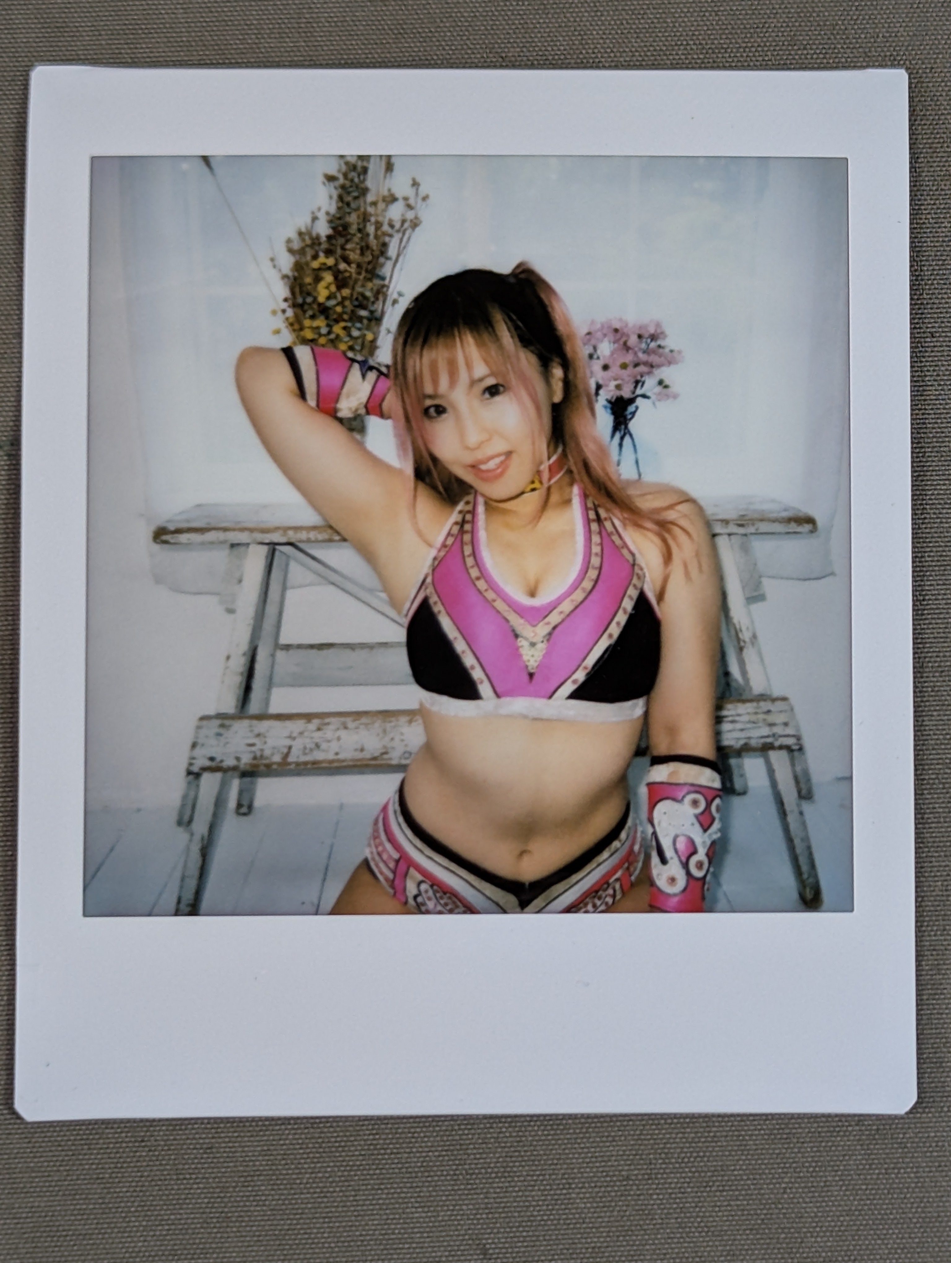 女子プロレス スターダム 白川未奈 直筆サイン・コメント入りワイド