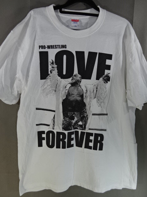 武藤敬司 プロレスリングLOVE FOREVER Tシャツ②(ホワイト)