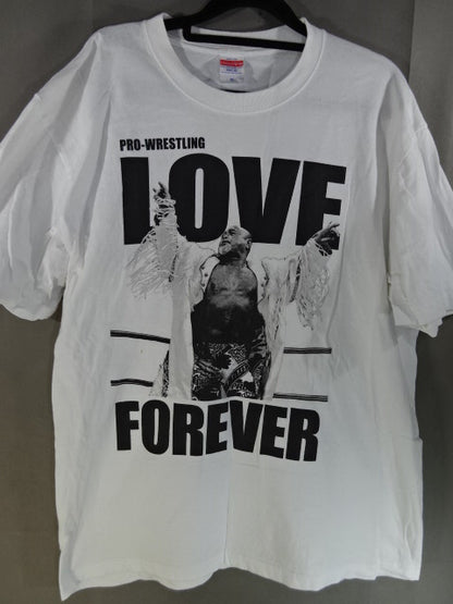 武藤敬司 プロレスリングLOVE FOREVER Tシャツ②(ホワイト)