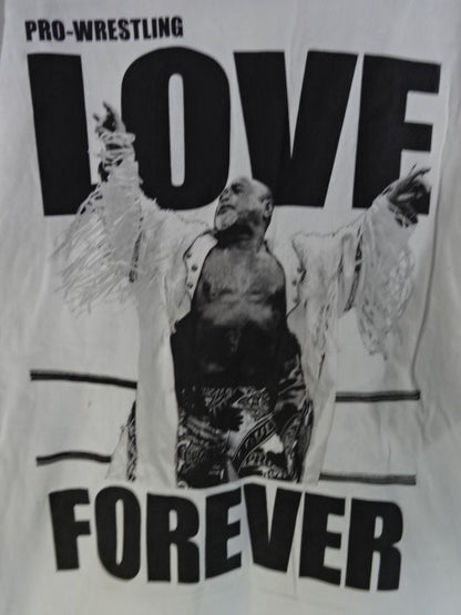 武藤敬司 プロレスリングLOVE FOREVER Tシャツ②(ホワイト)