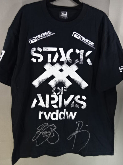 【2選手直筆サイン入り】STACK OF ARMS×reversal Tシャツ