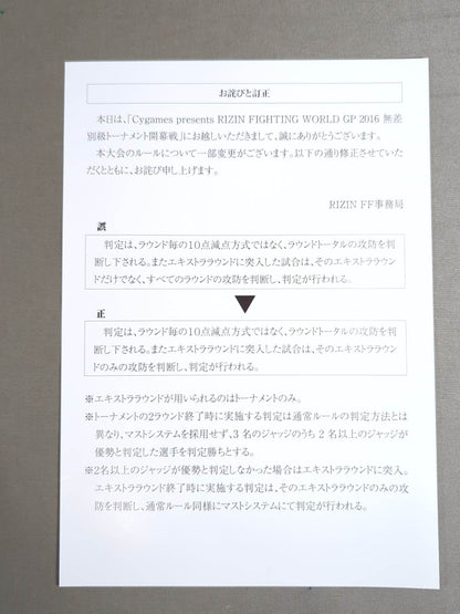 RIZIN FIGHTNG WORLD GP 2016 無差別級トーナメント 開幕戦
