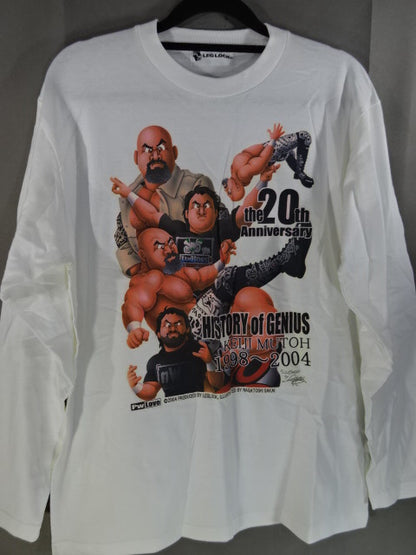 武藤敬司「the 20th Anniversary 1998～2004｣ ロングスリーブTシャツ②(ホワイト)